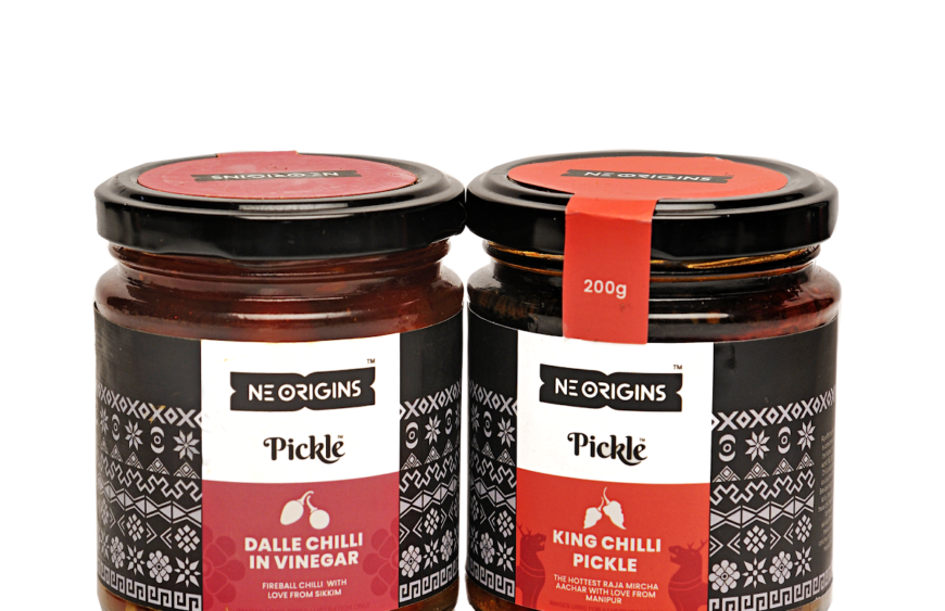 NE Origins Chilli Sampler Box: Dalle Chilli in Vinegar and King Chilli Pickle jars