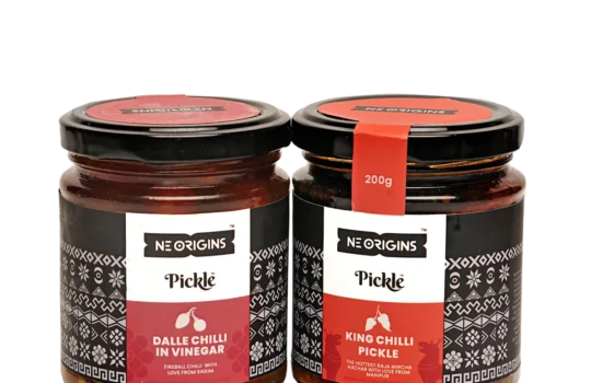 NE Origins Chilli Sampler Box: Dalle Chilli in Vinegar and King Chilli Pickle jars