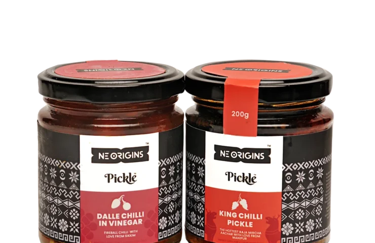 NE Origins Chilli Sampler Box: Dalle Chilli in Vinegar and King Chilli Pickle jars