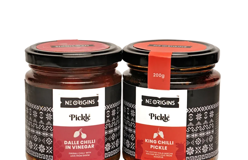 NE Origins Chilli Sampler Box: Dalle Chilli in Vinegar and King Chilli Pickle jars
